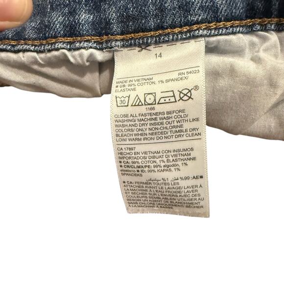 Gap Womens Boyfriend mid-rise jeans, distressed, stretch, Size 14 - Picture 5 of 6